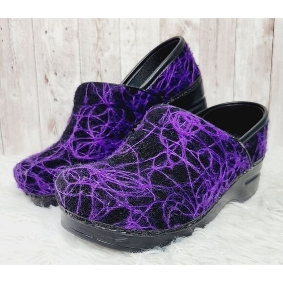 Dansko Clogs Purple Swirl, Purple Wave, Size EU36, Felted Wool Clog - Picture 1 of 12